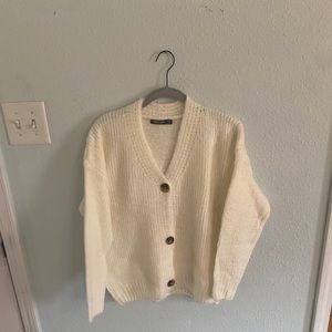Nasty Gal cream cardigan